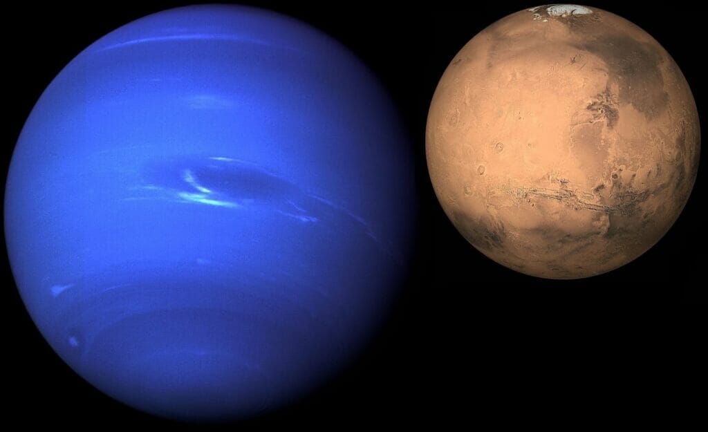 Mars and Neptune