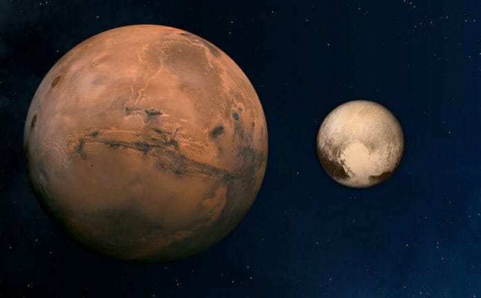 Mars and Pluto