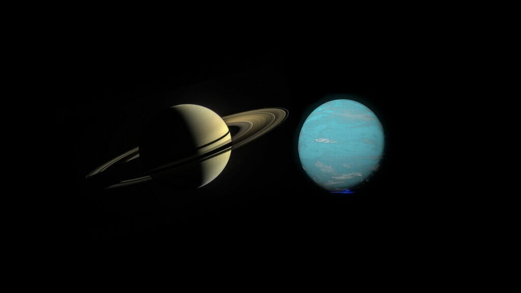 Uranus and Saturn
